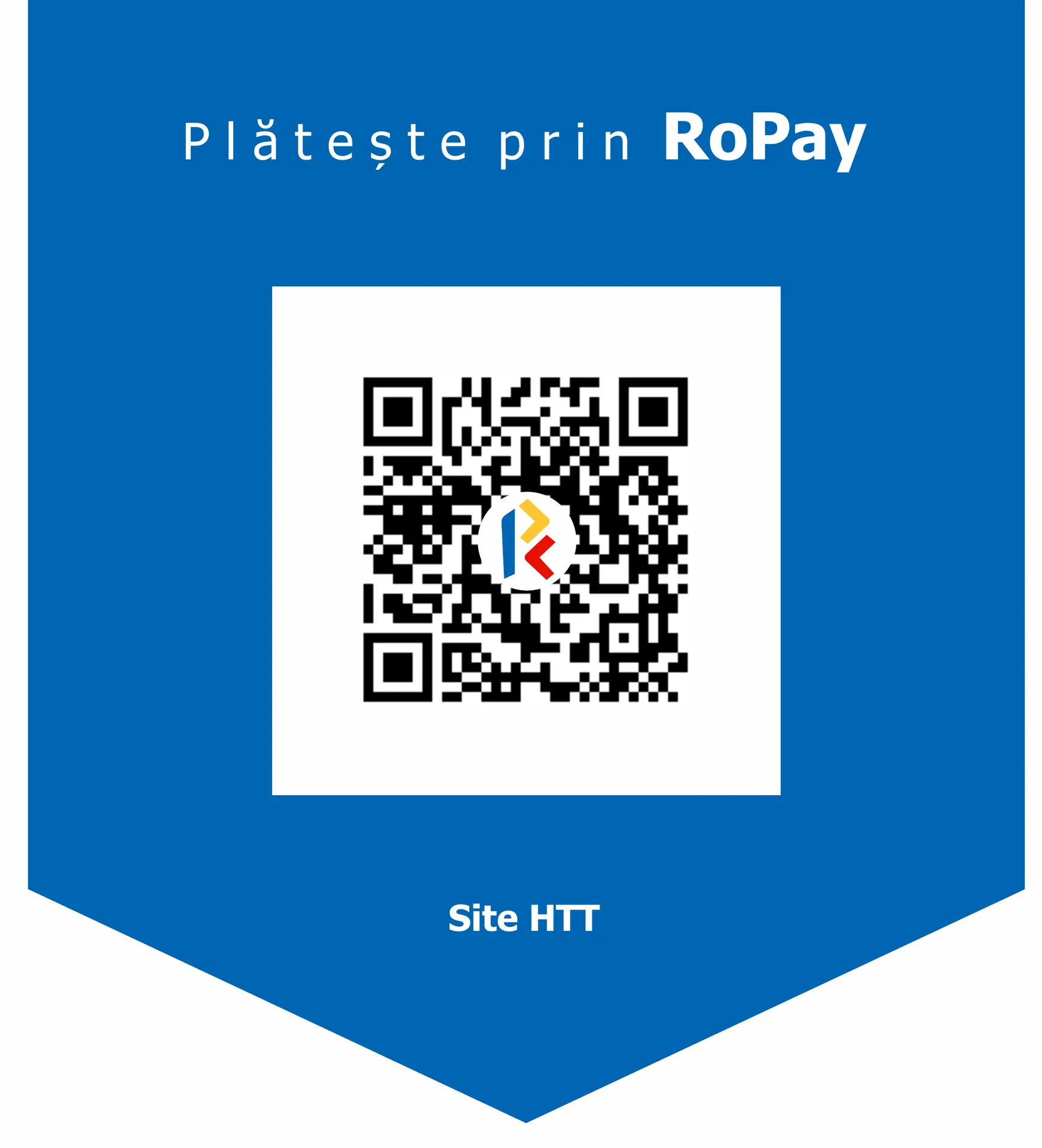 RoPay QR code for a 50 lei donation